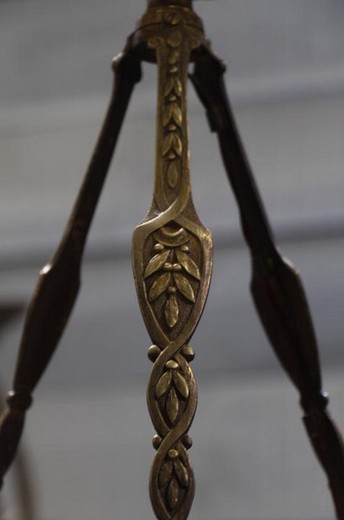 old antique bronze chandelier