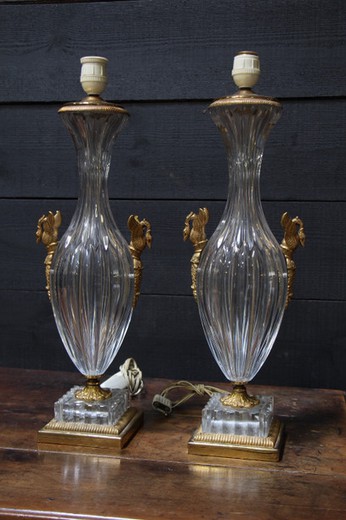 antique pair lamps