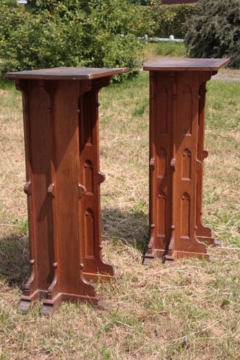 vintage furniture oak stands