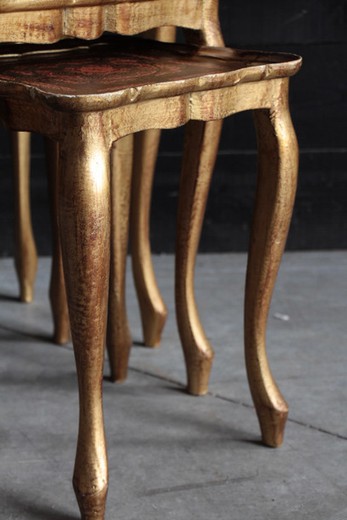 serving table in gilt wood