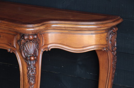 vintage furniture console in mahogany