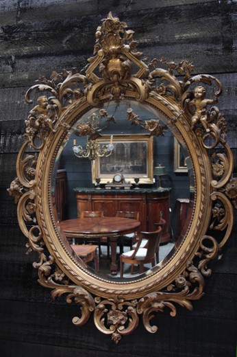 vintage oval mirror