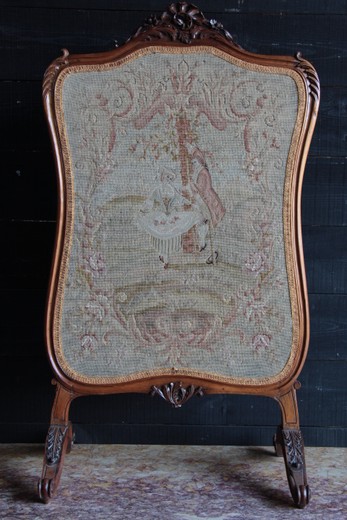 old antique firescreen