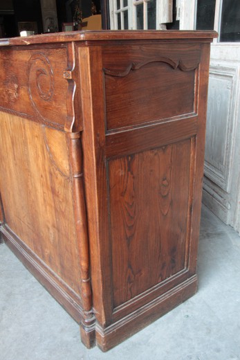 antique wooden counter