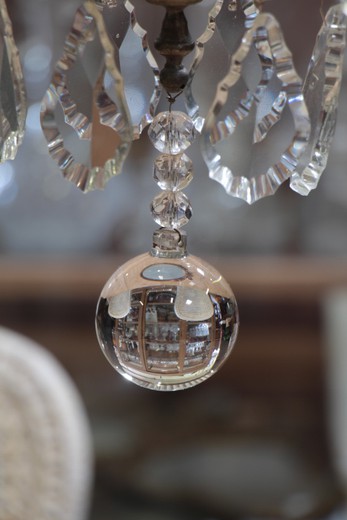 old crystal chandelier