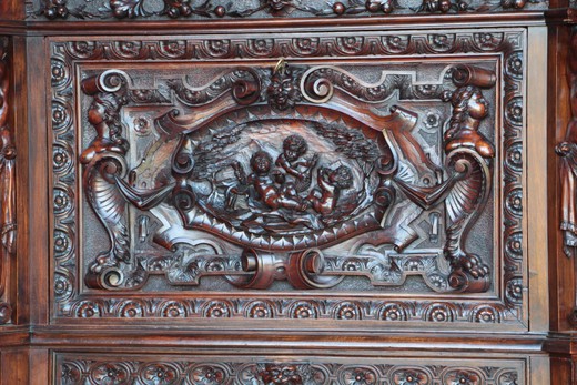 antique walnut cabinet 19 century