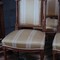 Louis XVI 6 walnut dining chairs