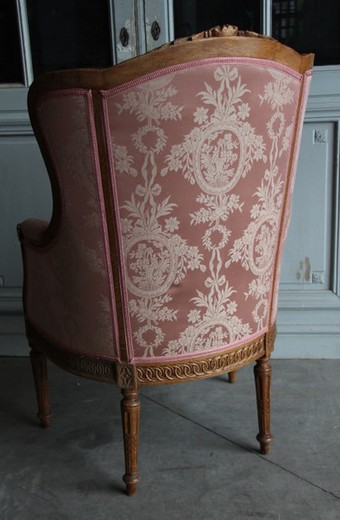мебель антик - мягкое кресло людовик 16 из дуба