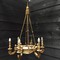 gilded wood and alabaster Empire chandelier