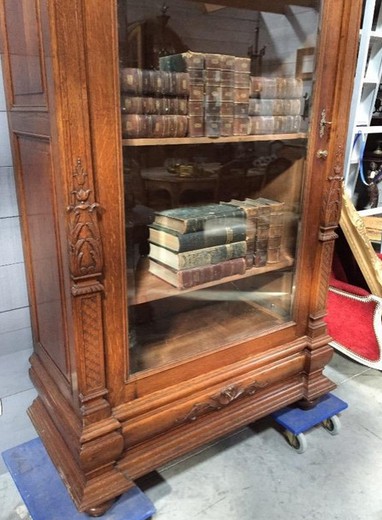 мебель антик - книжный шкаф, стиль людовик 14, дуб