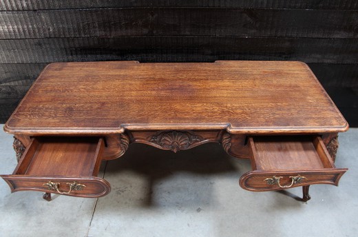 антикварный стол с ящиками из дуба, стиль регенства