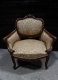 Walnut fine carved Louis XV armchair
