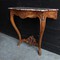 oak regency consol table with marble top