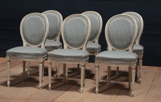 антикварная мебель - набор обеденных стульев людовик 16