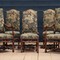 antique oak armchairs set XXth C