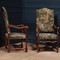 antique oak armchairs set XXth C