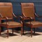 antique oak and leather armchairs