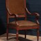 antique oak and leather armchairs