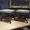 antique pair of rosewood foot stools