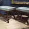 antique pair of rosewood foot stools