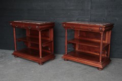 Renaissance Pair Server with marble tops
