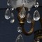 Pair brass and crystal sconces