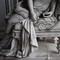 Marble statue of seating Joséphine Bonaparte