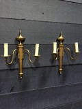 Antique brass sconces