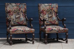 Antique pair of chairs in the style of Louis XIV