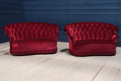 Vintage twin sofas in the Napoleon III style