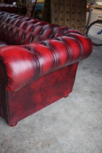 antique sofa in chesterfieled style