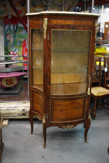 old furniture display marquetry