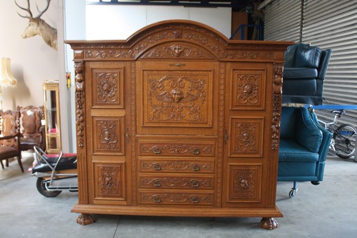 antique furniture bar cabinet in wood