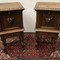 antique oak pair nightstands