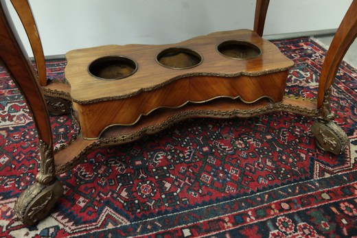 мебель антик - тележка из дерева и бронзы