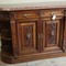 antique walnut and marble buffet