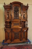 antique walnut carved buffet