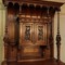 antique carved walnut buffet