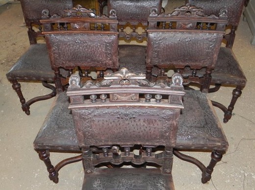 старинная мебель - набор из 6 стульев
