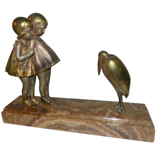 antique sculpture with patina
