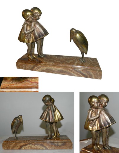 old sculpture with patina