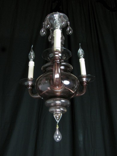 old blown glass chandelier