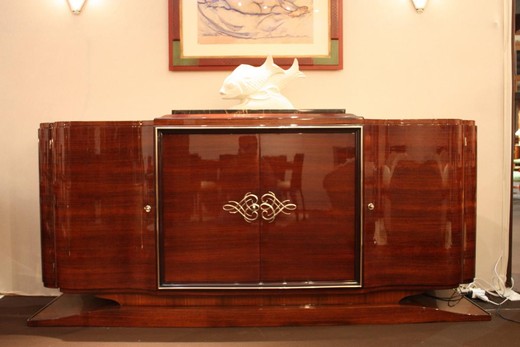 антикварная мебель - сервант из палисандра и мрамора, 20 век