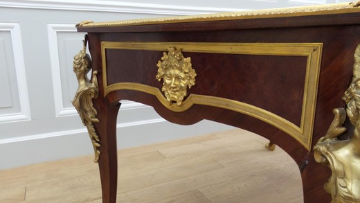 старинный рабочий стол в стиле регенства из дуба, 20 век