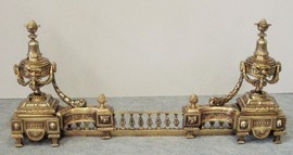 antique bronse fireplace fender