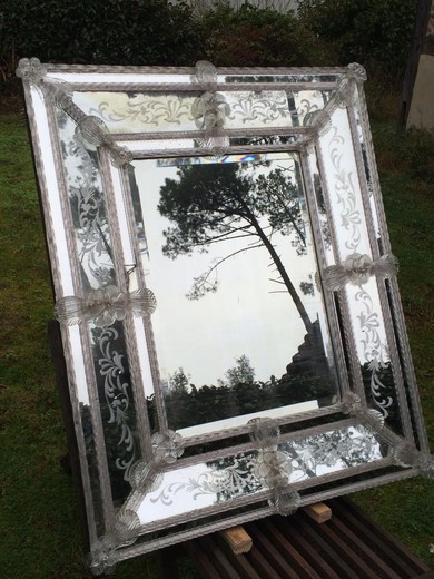 старинное зеркало из муранского стекла, 19 век