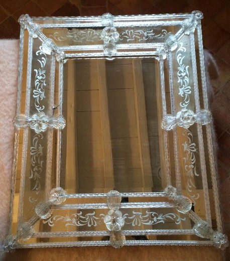 винтажное зеркало из муранского стекла, 19 век