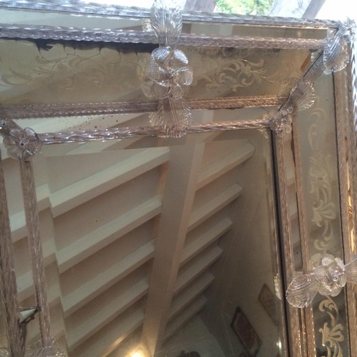 винтажное венецианское зеркало, муранское стекло