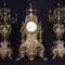 antique bronze clock and candleholders set