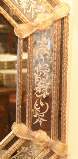 зеркало из муранского стекла, антиквариат